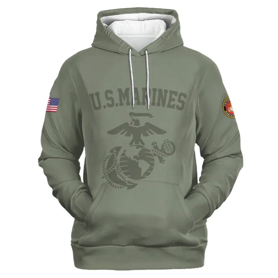 Veteran World War II U.S. Marine Corps All Over Prints Hoodie