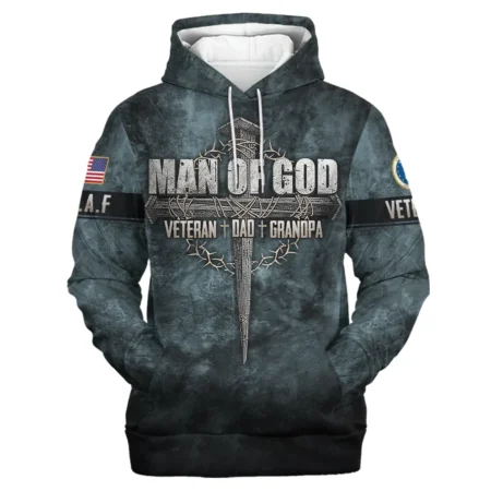 Veteran Dad Grandpa Man Of God Honor The Fallen U.S. Air Force All Over Prints Hoodie