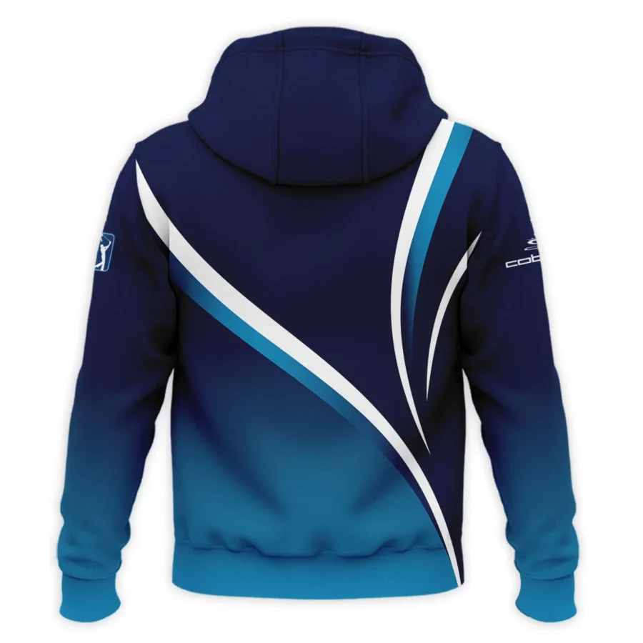 Cobra Golf 124th U.S. Open Pinehurst Dark Blue Gradient Abstract White Background  Zipper Hoodie Shirt Style Classic