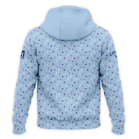 124th U.S. Open Pinehurst Callaway Golf Icons Pattern Light Blue Hoodie Shirt Style Classic