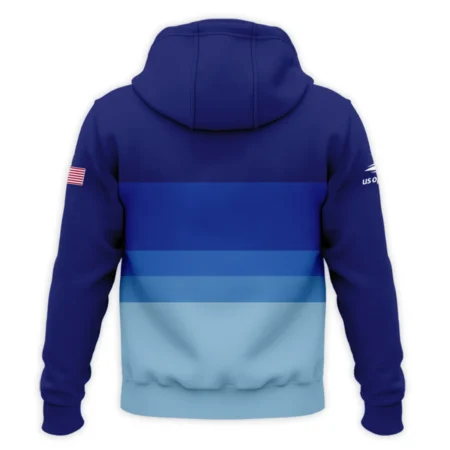 US Open Tennis Blue Gradient Background Ralph Lauren Hoodie Shirt Style Classic