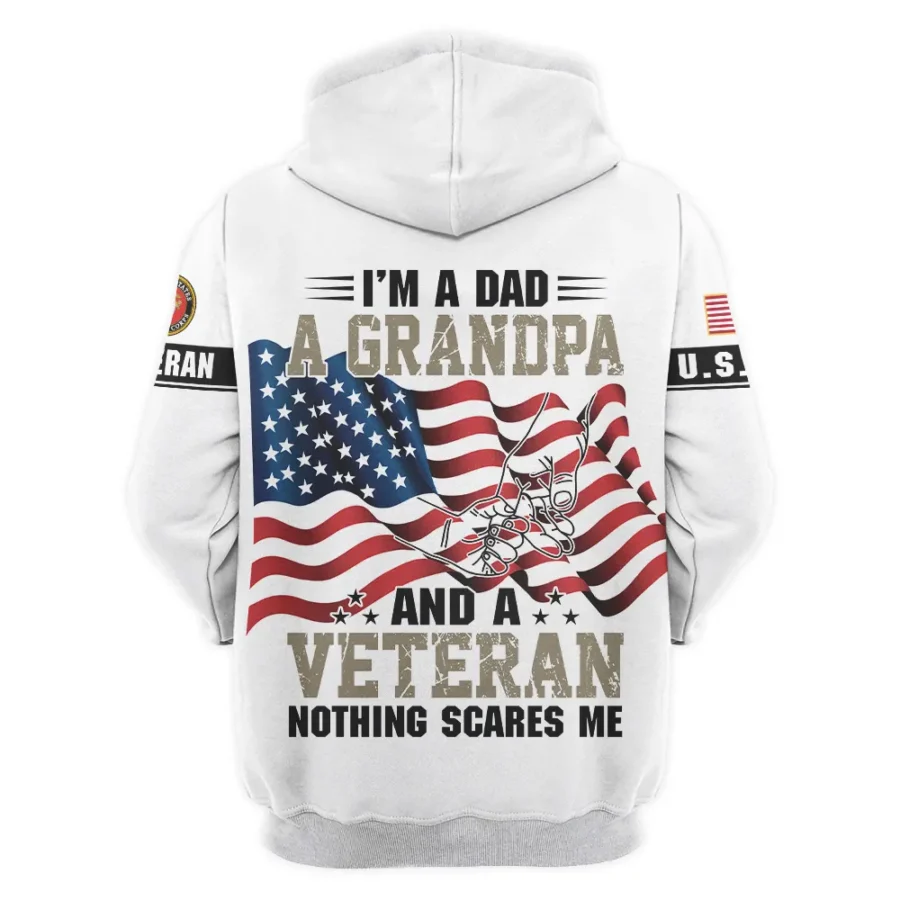 Proudly Served I Am A Dad A Grandpa And A Veteran U.S. Marine Corps All Over Prints Hoodie