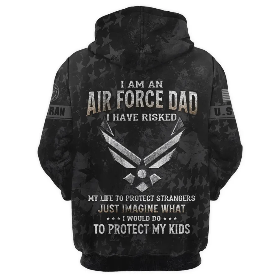 Veteran Just Imagine What I Would Do To Protect My Kids U.S. Air Force All Over Prints Zipper Hoodie