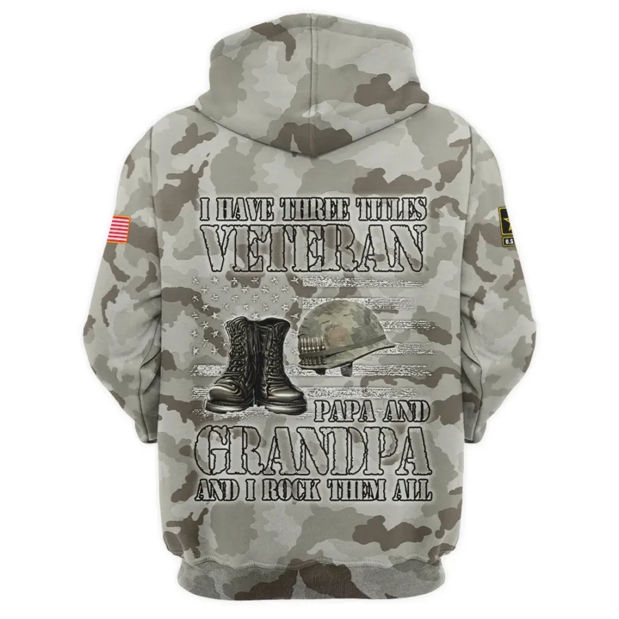 Veteran The Man The Myth The Legend U.S. Army All Over Prints Zipper Hoodie