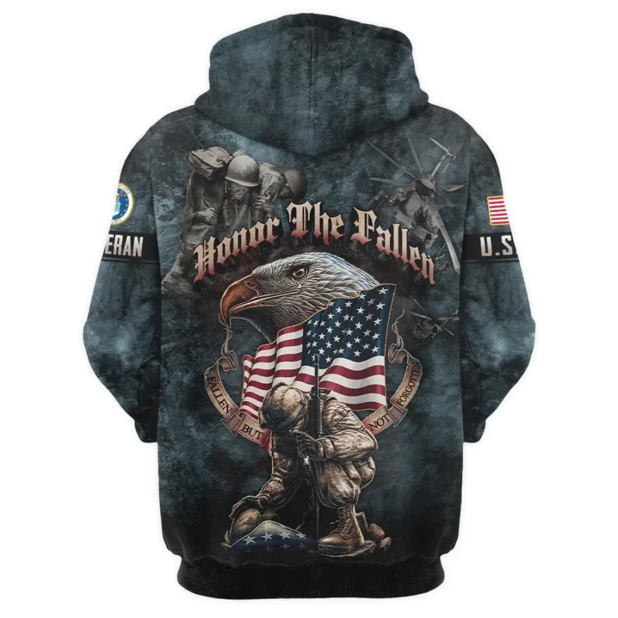 Veteran Dad Grandpa Man Of God Honor The Fallen U.S. Air Force All Over Prints Zipper Hoodie