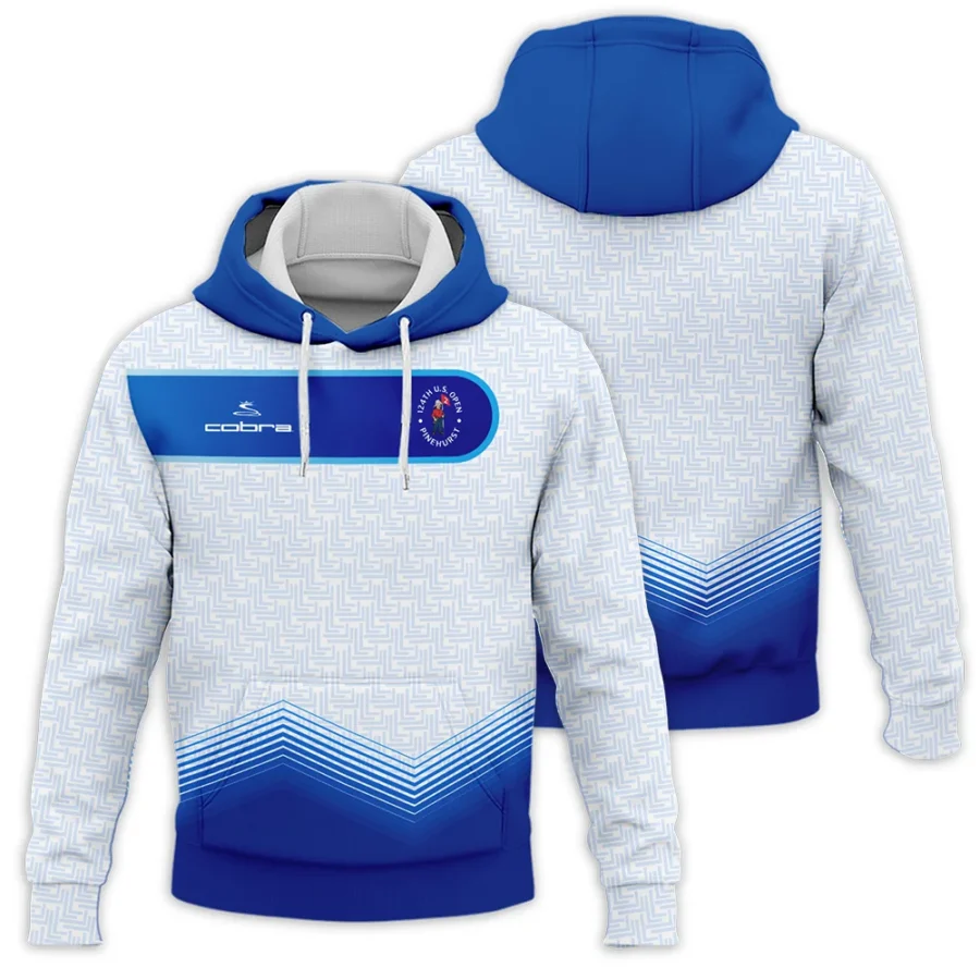 124th U.S. Open Pinehurst Blue Gradient Pattern White  Cobra Golf Hoodie Shirt Style Classic