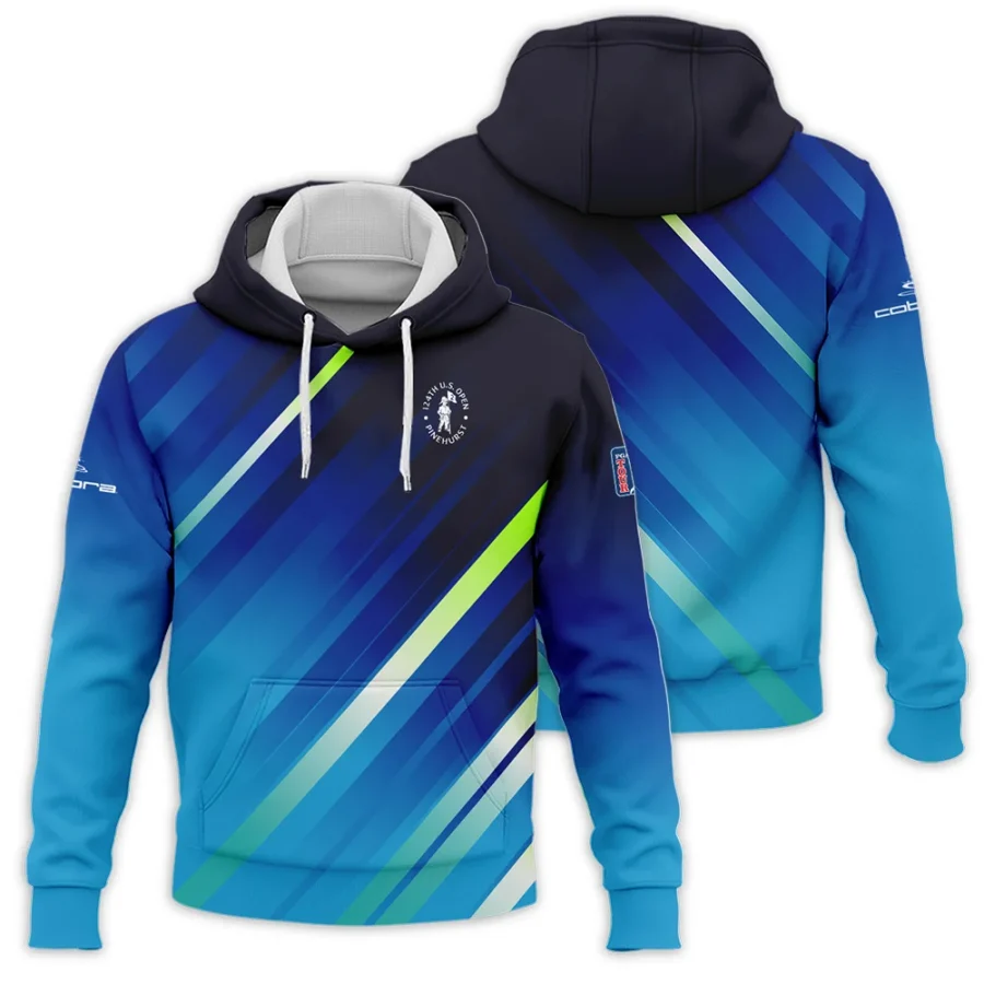 Cobra Golf 124th U.S. Open Pinehurst Green Dark Blue Gradient Abstract Yellow Hoodie Shirt Style Classic