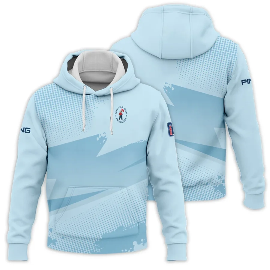 124th U.S. Open Pinehurst Ping Light Blue Backgound Hoodie Shirt Style Classic