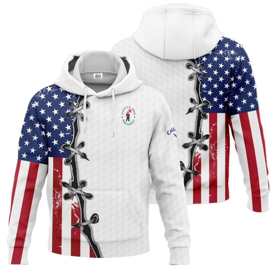 Golf Flag American Pattern Ball 124th U.S. Open Pinehurst Pinehurst Callaway Hoodie Shirt Style Classic