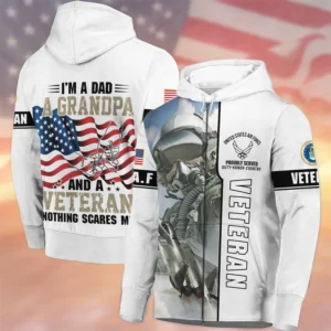 Proudly Served I Am A Dad A Grandpa And A Veteran U.S. Air Force All Over Prints Hoodie