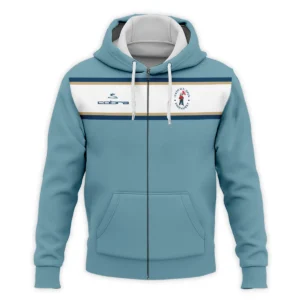 124th U.S. Open Pinehurst Golf Sport Mostly Desaturated Dark Blue Yellow Cobra Golf Quarter-Zip Jacket Style Classic