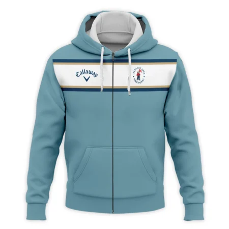 124th U.S. Open Pinehurst Golf Sport Mostly Desaturated Dark Blue Yellow Callaway Zipper Hoodie Shirt Style Classic