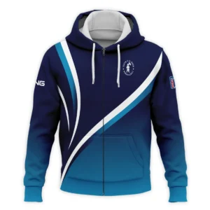 Ping 124th U.S. Open Pinehurst Dark Blue Gradient Abstract White Background  Hoodie Shirt Style Classic