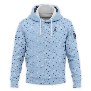 124th U.S. Open Pinehurst Cobra Golf  Golf Icons Pattern Light Blue Quarter-Zip Jacket Style Classic