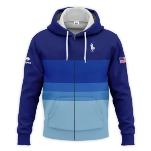 US Open Tennis Blue Gradient Background Ralph Lauren Hoodie Shirt Style Classic