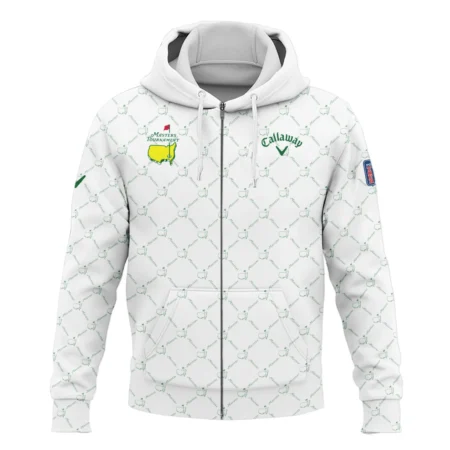 Golf Sport Pattern Color White Mix Masters Tournament Callaway Zipper Hoodie Shirt Style Classic