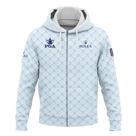 Golf Sport Pattern Light Blue Style 2024 PGA Championship Valhalla Rolex Zipper Hoodie Shirt Style Classic