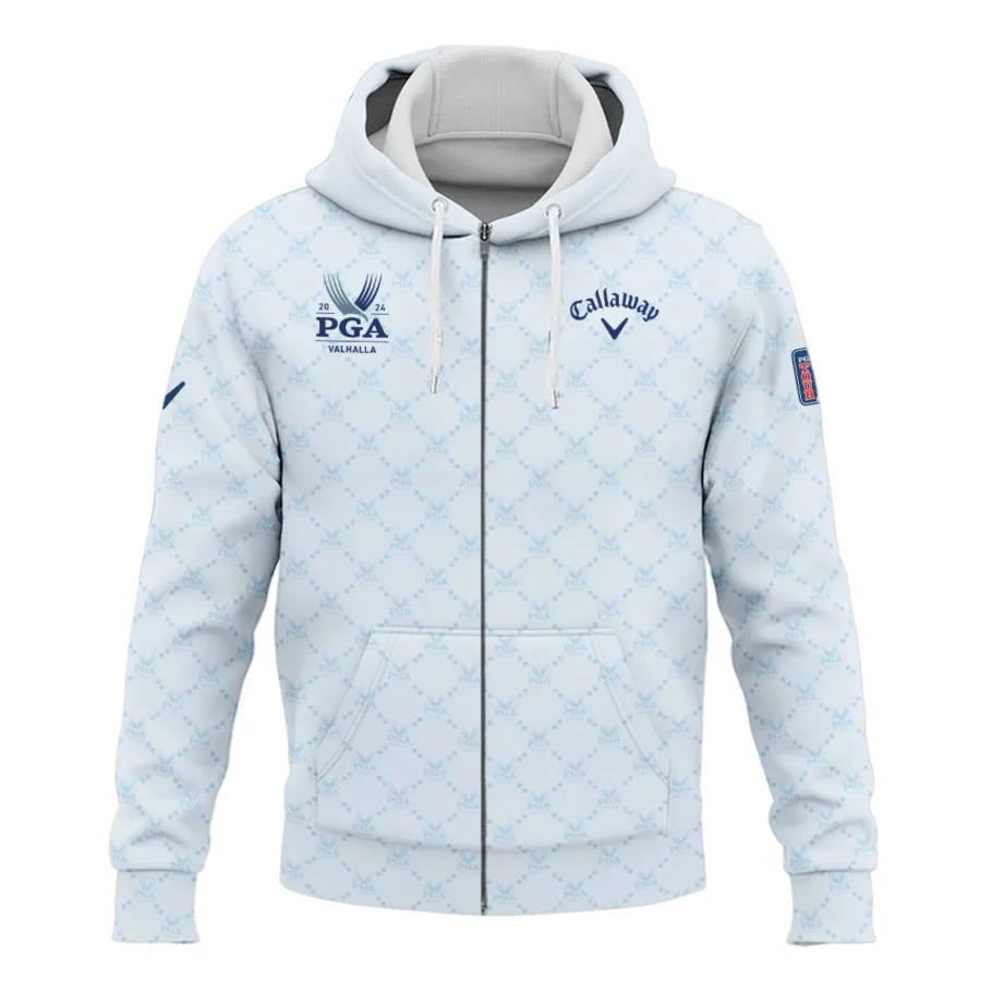 Golf Sport Pattern Light Blue Sport 2024 PGA Championship Valhalla Callaway Zipper Hoodie Shirt Style Classic