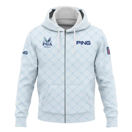 Golf Sport Pattern Light Blue Sport 2024 PGA Championship Valhalla Ping Zipper Hoodie Shirt Style Classic