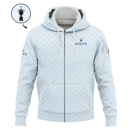 Golf Sport Pattern Blue Sport Uniform 124th U.S. Open Pinehurst Rolex Zipper Hoodie Shirt Style Classic