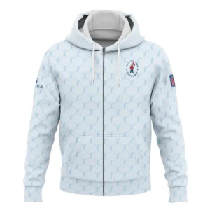 Golf Sport Pattern Light Blue Style 124th U.S. Open Pinehurst Rolex Quarter-Zip Jacket Style Classic