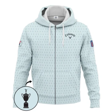 Golf Pattern Cup Light Blue Mix Green 124th U.S. Open Pinehurst Pinehurst Callaway Zipper Hoodie Shirt Style Classic