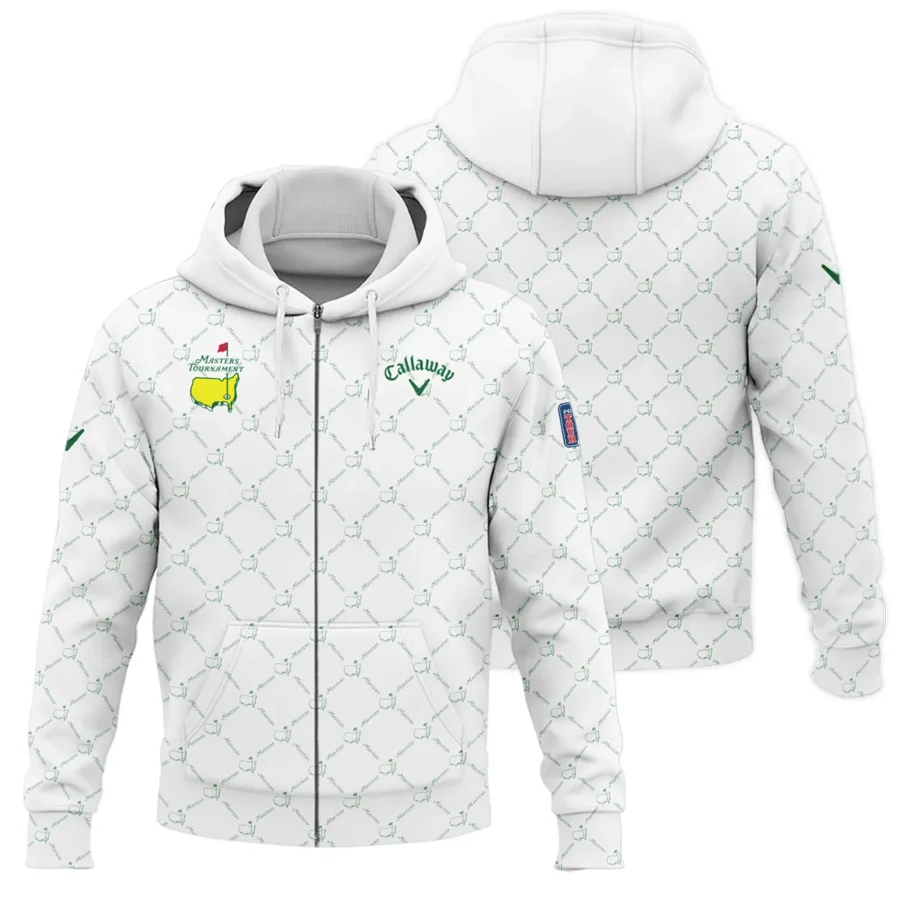 Golf Sport Pattern Color White Mix Masters Tournament Callaway Zipper Hoodie Shirt Style Classic