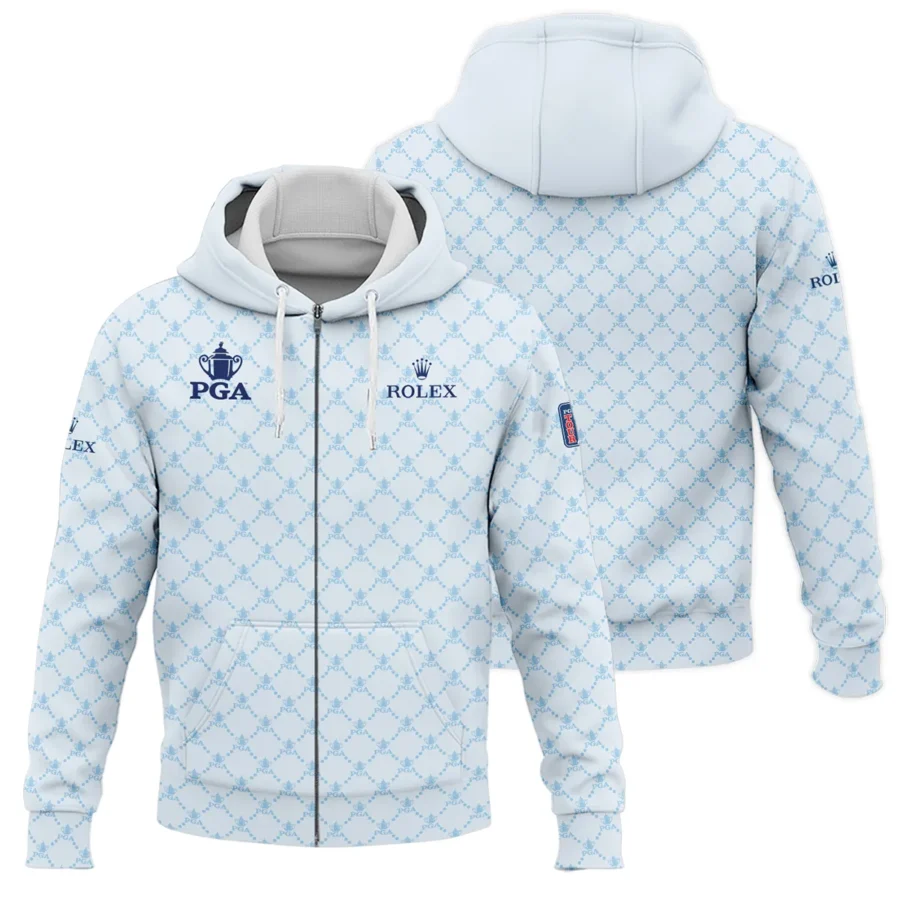 Golf Sport Pattern Light Blue Style 2024 PGA Championship Valhalla Rolex Zipper Hoodie Shirt Style Classic