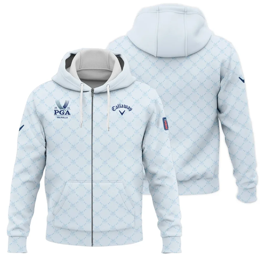 Golf Sport Pattern Light Blue Sport 2024 PGA Championship Valhalla Callaway Zipper Hoodie Shirt Style Classic