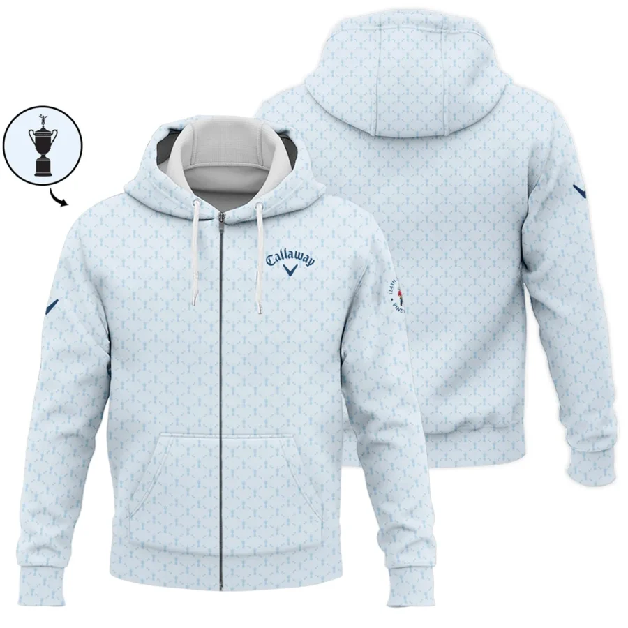 Golf Sport Pattern Blue Sport Uniform 124th U.S. Open Pinehurst Callaway Zipper Hoodie Shirt Style Classic