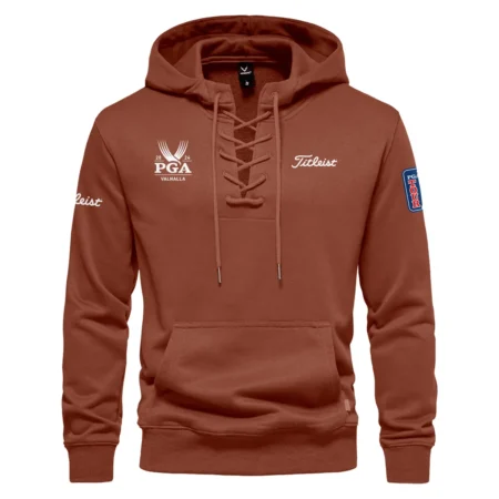 Brick Red Color Titleist 2024 PGA Championship Valhalla Tied Up Hoodie Fashion Retro Jumpers