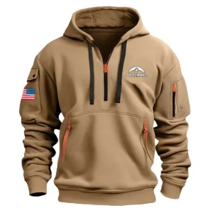 Classic Fashion Dakine Camping Color Khaki Hoodie Half Zipper