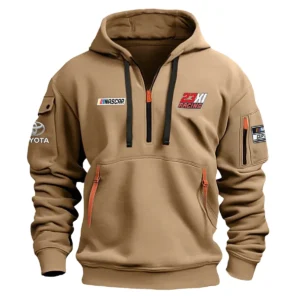 Classic Fashion 23XI Racing Nascar Cup Series Color Gray Hoodie Half Zipper