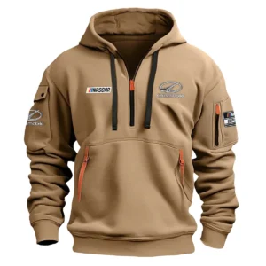 Classic Fashion Oldsmobile Nascar Cup Series Color Khaki Hoodie Half Zipper