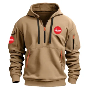 Leica Classic Fashion Photography Videography Color Gray Hoodie Half Zipper