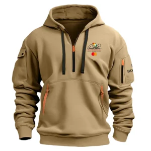 Khaki Color Rolex Fashion Hoodie Half Zipper Arnold Palmer Invitational Gift For Fans