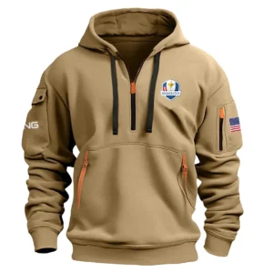 Navy Color Brand Ping Hoodie Half Zipper Ryder Cup Gift For Fans