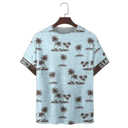 Hawaii Pattern Summer Beach Shirt Veteran U.S. Air Force All Over Prints Unisex T-Shirt