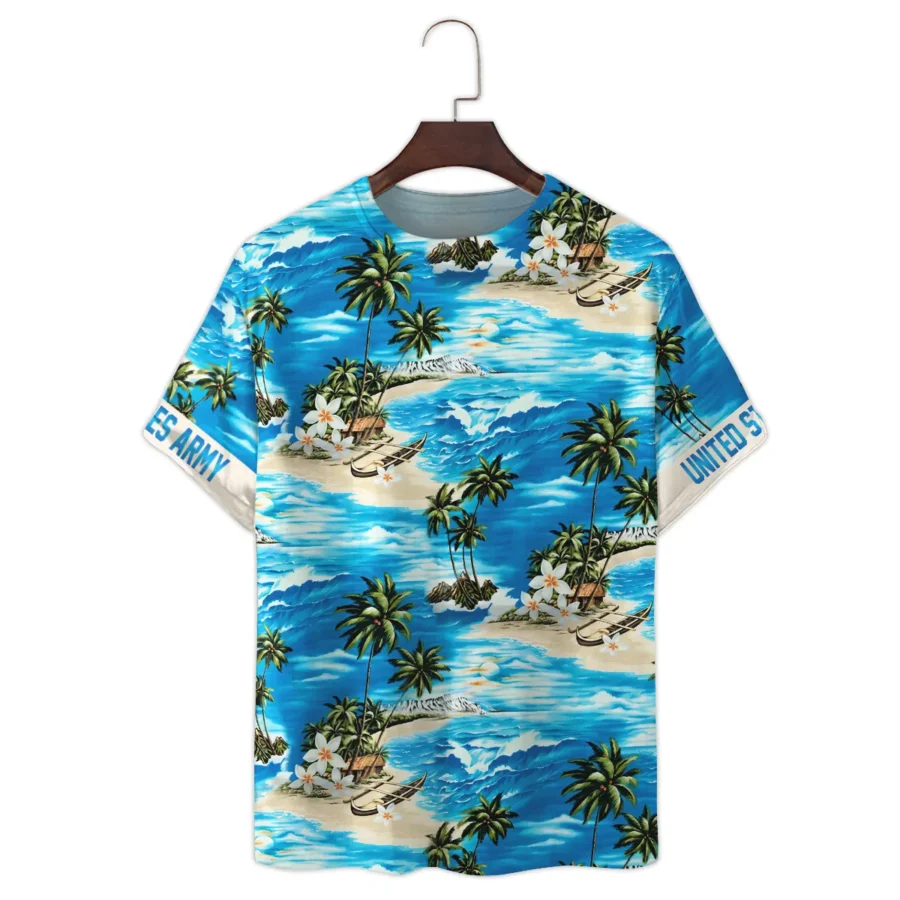 Hawaii Style Pattern U.S. Army Premium T-Shirt All Over Prints Gift Loves