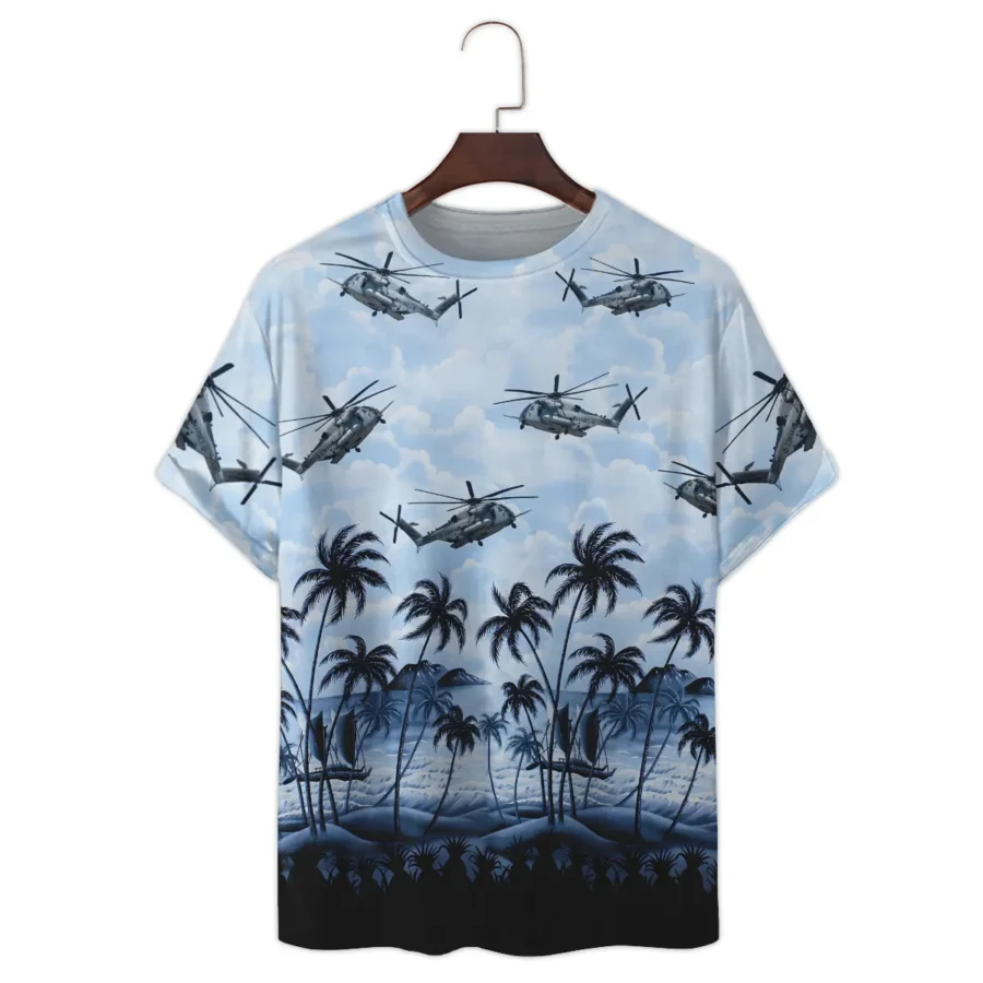 CH-53 Hawaii Style Palm Tree U.S. Marine Corps Premium T-Shirt All Over Prints Gift Loves