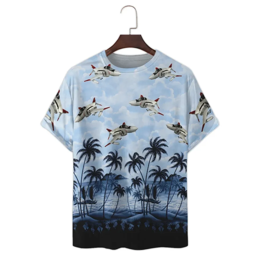 F-4 Phantom II Hawaii Style Palm Tree U.S. Marine Corps Premium T-Shirt All Over Prints Gift Loves