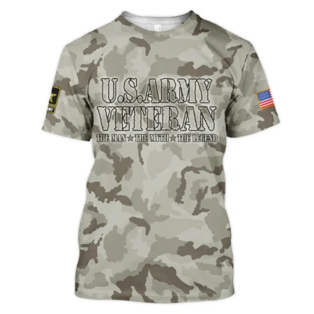 Veteran The Man The Myth The Legend U.S. Army All Over Prints Unisex T-Shirt