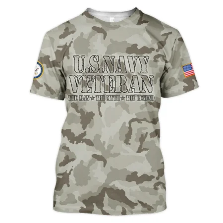 Veteran The Man The Myth The Legend U.S. Navy All Over Prints Unisex T-Shirt