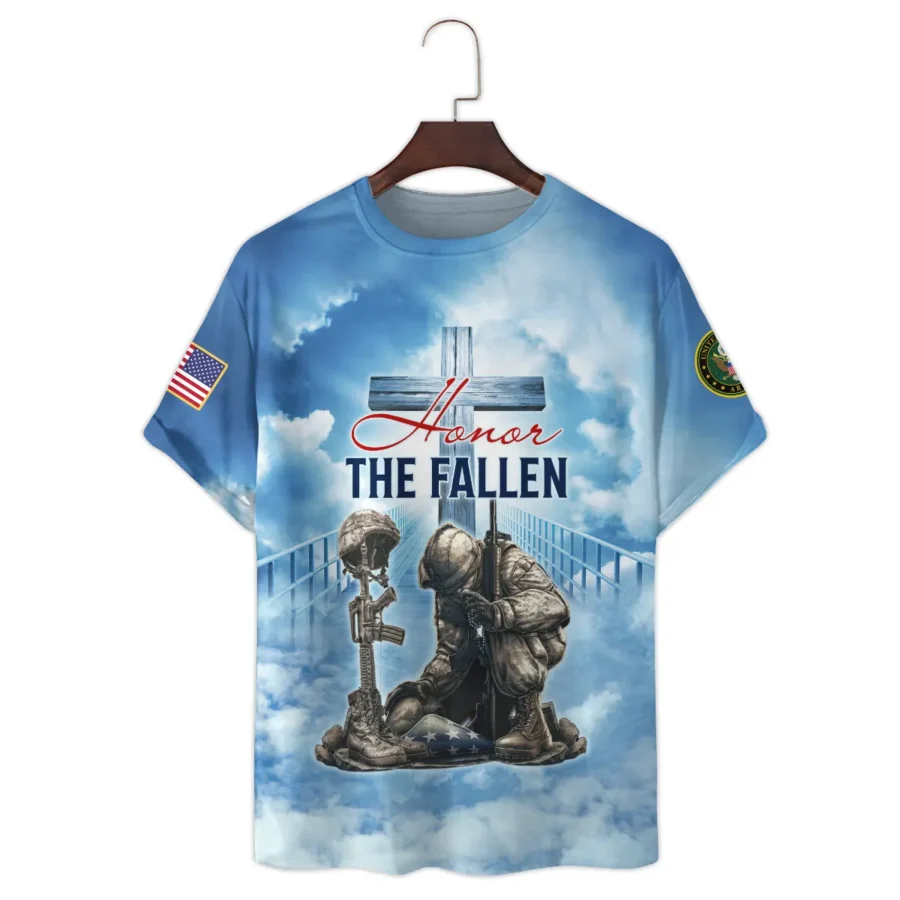 Honor The Fallen Veteran A Big Piece Of My Heart Lives In Heaven U.S. Army All Over Prints Unisex T-Shirt