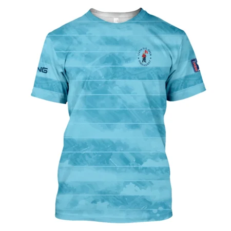 Ping 124th U.S. Open Pinehurst Blue Abstract Background Line Performance T-Shirt Style Classic