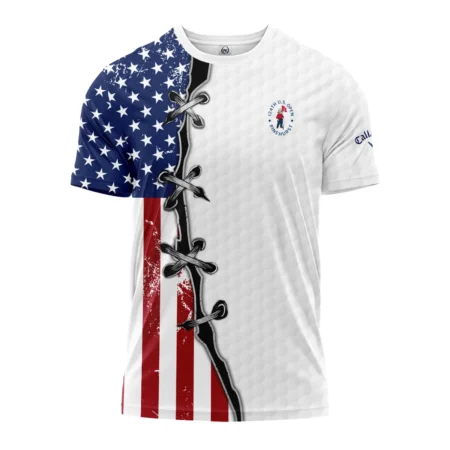 Golf Flag American Pattern Ball 124th U.S. Open Pinehurst Pinehurst Callaway Performance T-Shirt Style Classic