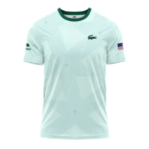 Tennis Pattern Star Light Green US Open Tennis Lacoste Quarter-Zip Jacket Style Classic