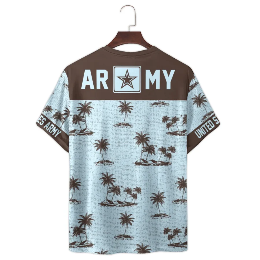 Hawaii Pattern Summer Beach Shirt Veteran U.S. Army All Over Prints Unisex T-Shirt