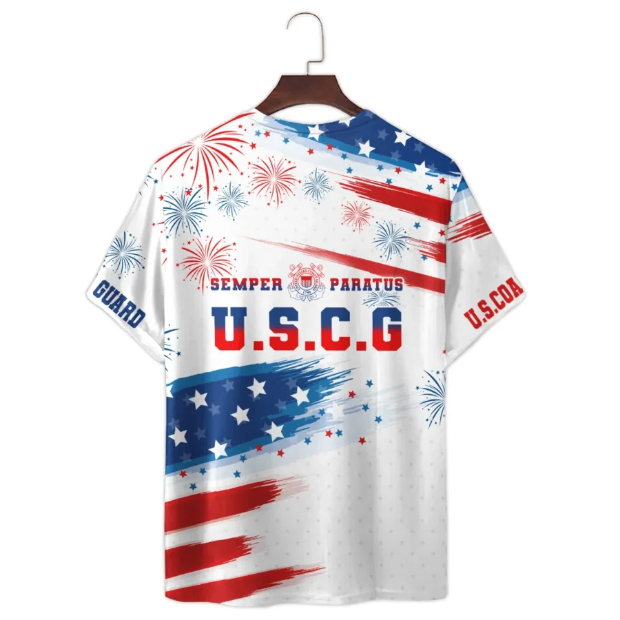 United States Independence Day U.S. Coast Guard All Over Prints Unisex T-Shirt