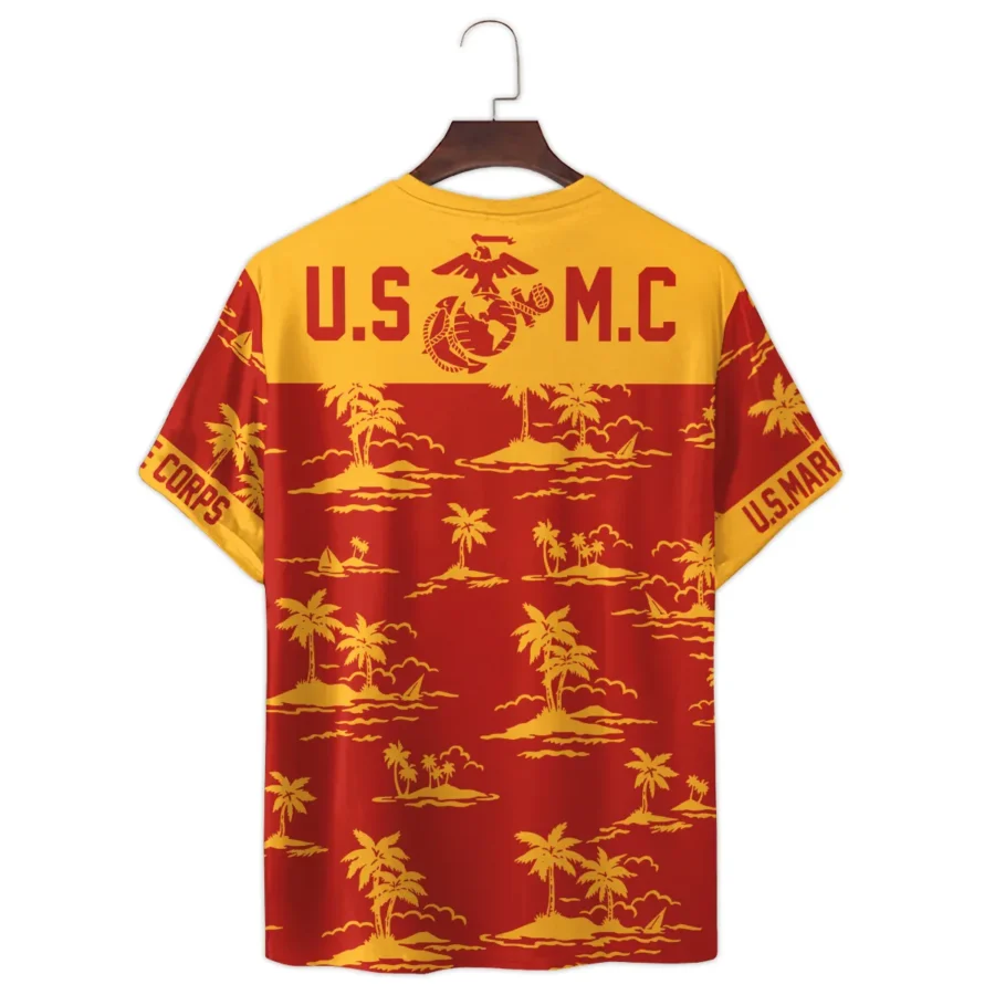 Hawaii Style Pattern U.S. Marine Corps Premium T-Shirt All Over Prints Gift Loves